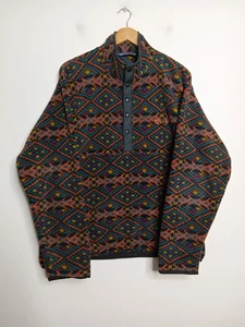 Vintage North Cape 1/4 Zip Fleece Mens XL Extra Large Geometric Aztec 90s 80s - Picture 1 of 12