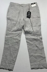 Joseph Abboud Leinen Anzughose Herren Größe 38x32 grau NEU - Bild 1 von 12