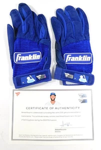 Amed Rosario NY Mets 2019 Signed Game Used Blue Franklin Batting Gloves - Picture 1 of 3