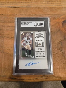 Chris Olave Rc, 2022 Contenders Optic, Rookie Ticket Auto, SGC 10, 10 Auto - Imagen 1 de 2