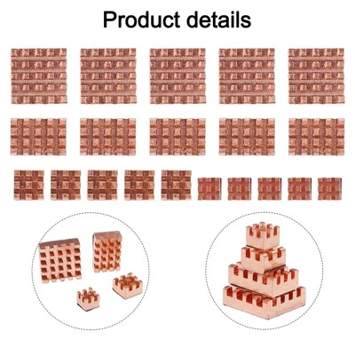 20 Stück Reinkupfer Kühlkörper für Raspberry Pi 4B effektiv zur Kühlung - Image 1 of 4