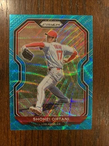 SHOHEI OHTANI 2021 Prizm TEAL WAVE #183 Los Angeles DODGERS - Foto 1 di 2