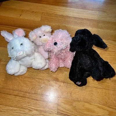 Webkinz Lil' Kinz NO CODES Lot Of 4 Plush Toys Dogs Rabbit Pig Stuffed Animal - Image 1 of 4