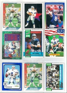 Troy Aikman NFL Football card set di 18 carte diverse, buone condizioni - Foto 1 di 4