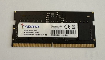 ADATA A-DATA Technology 8GB DDR5 4800 1Rx16 CL40B AO1V48UC8W1-BGMS PC5-38400 - Image 1 of 2