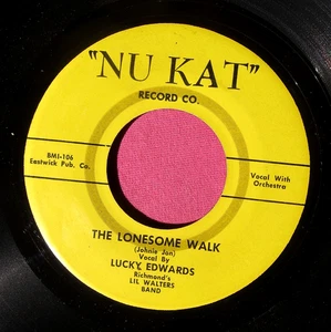 LUCKY EDWARDS - The Lonesome Walk / Tell Me That You Love Me - 45 rpm Nu Kat 106 - Picture 1 of 2
