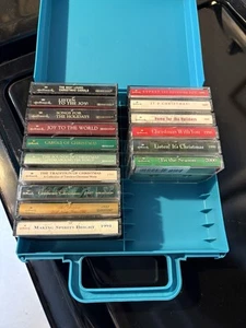 Hallmark Songs for the Holidays Christmas cassettes 1985-2000 lot of 16 in case - Picture 1 of 5