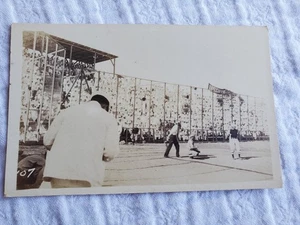 ANTIQUE Postcard USS Wyoming Navy vs Guantanamo Cuba Military Baseball  RPPC - Picture 1 of 5