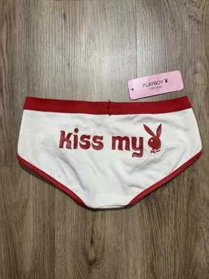 Calzoncillos Ropa Interior Y2K Vintage Playboy Kiss My Bunny Head Talla S Foto 1 de 4