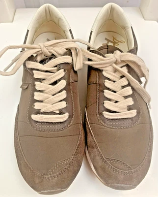 Sam Edelman Women's Suede/Leather Marathon Autumn Green & Cream Sneakers Size 6M - Image 1 of 4