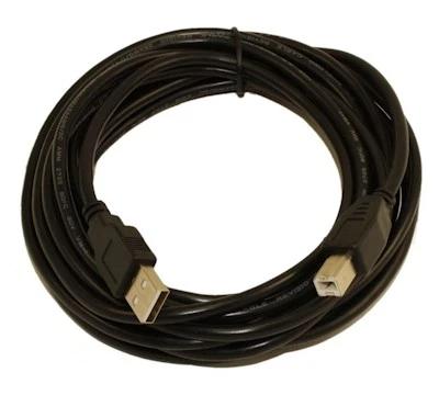 15ft USB 2.0 Certified 480Mbps Type A Male to B Male Cable  Black - Image 1 of 3