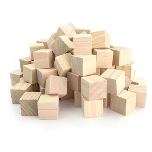 Unfinished Wooden Blocks 1 inch, Pack of 50,Small Wooden Cubes for Arts and C... - Picture 1 of 7