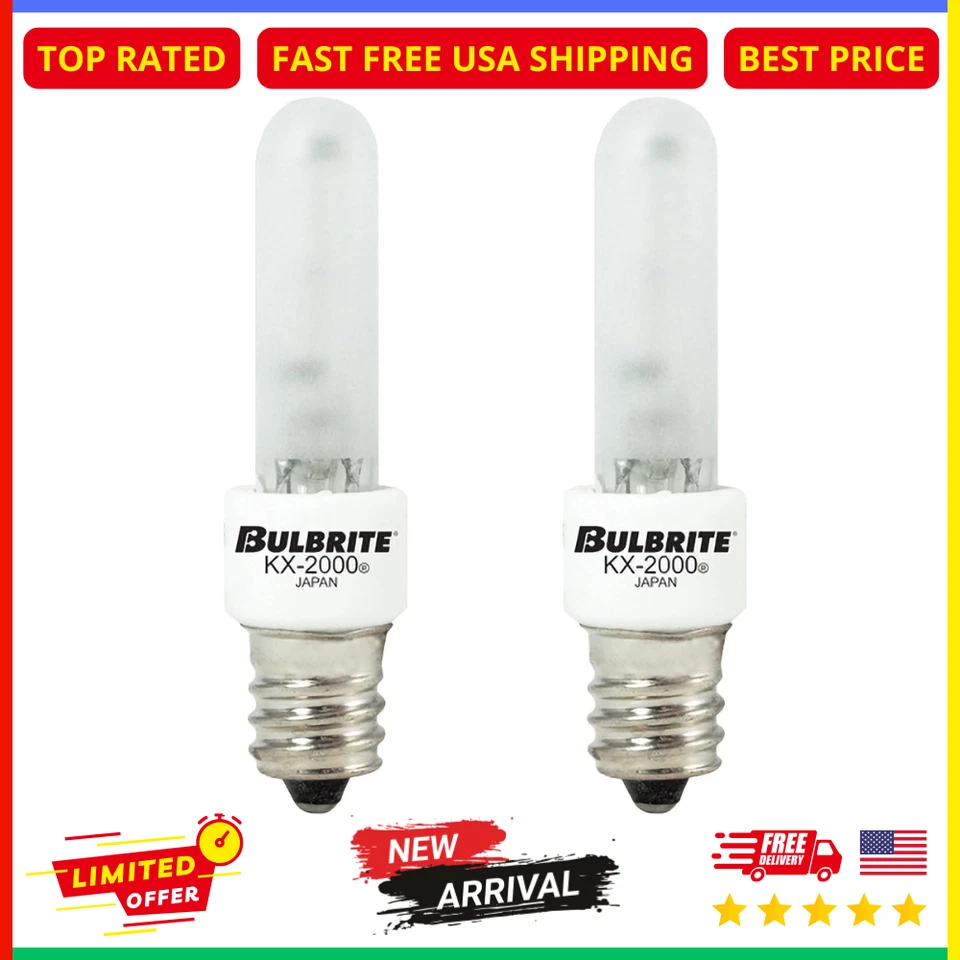 2x Ciata Lighting Dimmable T3 Xenon E12 Krypton Light Bulb 60W Frosted - Image 1 of 2