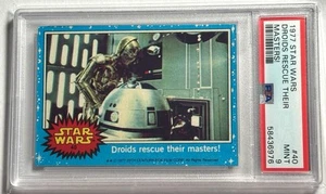 1977 Star Wars Movie Card 1st Series #40 Droids Rescue Their Masters! PSA 9 Mint - Picture 1 of 2