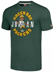 Jordan Love Green Bay Packers Caricature Green Tri-Blend Shirt by Homage NWT - Picture 1 of 9