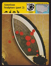 ALEXANDER CALDER'S RED LILY PADS Metal Sculpture Photo '80 STORY OF AMERICA CARD