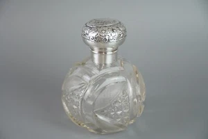 ** Glasflakon mit Sterling Silber Verschluss, Birmingham ** - Bild 1 von 12