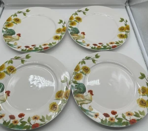 Pfaltzgraff Rooster Meadow Daphne B Ceramic Dinner Plate 10.5" Set Of 4 - Picture 1 of 4