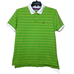 Nike Golf Standard Fit Dri-Fit Polo Golf  Shirt Size Large Mens Green Striped - Picture 1 of 8