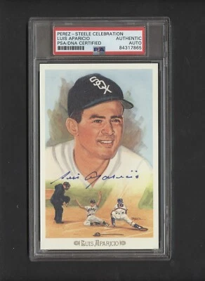 Luis Aparicio Autographed Perez Steele Celebration Postcard #2 PSA/PSN Encased - Image 1 of 2