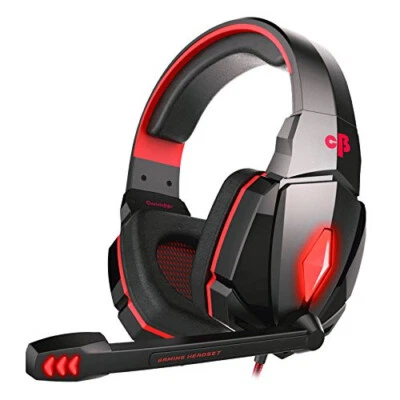 Cosmic Byte Over the Ear Headphone with Mic & LED - G4000 Edition (Red) - Image 1 of 4