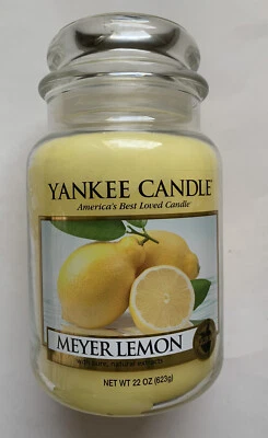 Yankee Candle MEYER LEMON 22 oz LARGE  HTF RETIRED CITRUS SCENT - Image 1 of 2