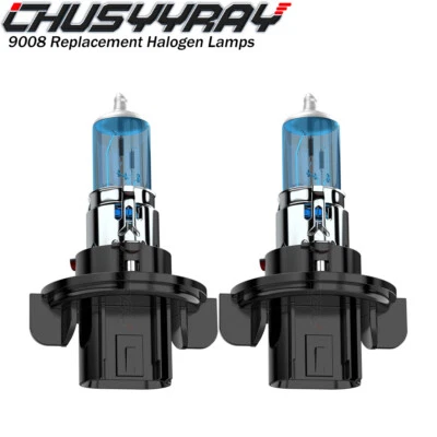 H13/9008 Bright White 6000K Xenon Halogen Headlight Light Bulb High/Low Beam - Image 1 of 4