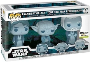 Funko Pop! Star Wars Across The Galaxy Force Ghost Paquete de 3 - Anakin Yoda Obi-Wan - Imagen 1 de 3