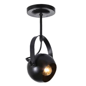 UK LED Eyeball Adjustable Spotlight Single Retro Wall Light Ceiling Light Black - Picture 1 of 5