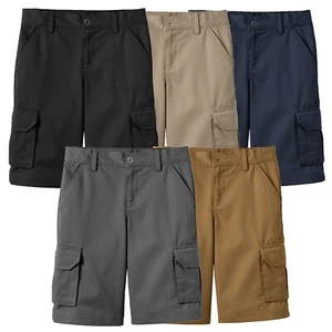 Boys Flex Comfort Super Stretch Cotton Cargo Shorts (Sizes: 8-18) New FREE SHIP - Picture 1 of 19