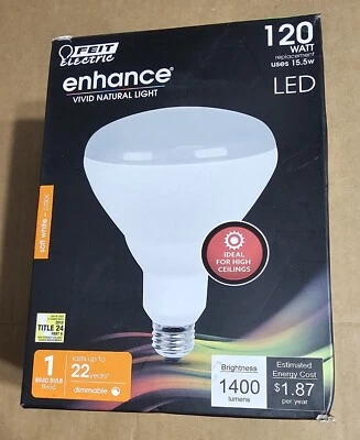 feit electric 1 LED light bulbs 120Watt  VIVID natural Light Soft White 2700k164 - Image 1 of 4