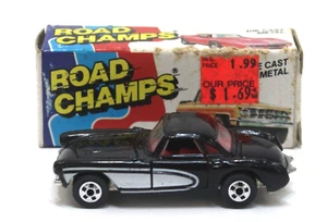 Vintage Road Champs Hong Kong #58 1957 Corvette Black Mint/ Box 1983 - Picture 1 of 7