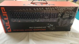 PRO GAMING KIT - LVLUP - LED BACKLIT Keyboard - Mouse - Headphones - BRAND NEW - Picture 1 of 3