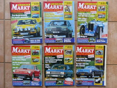 Konvolut 6 Hefte Oldtimer Markt 1997 Opel Mercedes MG Saab Ford Corvette Käfer - Bild 1 von 4