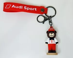Audi Sport Red Teddy Bear Keychain/Keyring Merchandise Car Keys Accessory - Picture 1 of 4