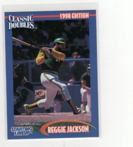 1998 Reggie Jackson Classic Doubles Starting Lineup Card Free Shipping (G570) - Picture 1 of 1