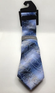 Van Heusen Mens Neck Tie Blue Gradient Floral Silk Polyester NWT - Picture 1 of 4