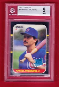 Donruss #43 1987 Rafael Palmeiro Cubs Rookie BGS 9 como nuevo - Imagen 1 de 3