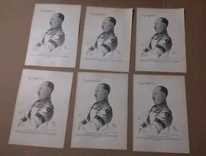 Lot of 6 Vtg 1920 WWI ART PRINT of WWI HERO Lieutenant-Colonel George L. Watson - Picture 1 of 2
