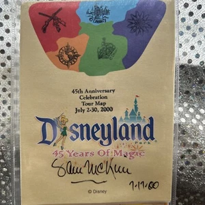 Disneyland 45th Anniversary Celebration Tour Map stamped July 2000 Signed - Picture 1 of 10