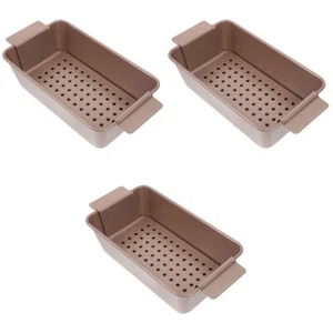 3 Sätze Aluminium-Laib-Blech-Backbackbackpfanne Haushalts Toast Brot Backform - Bild 1 von 12