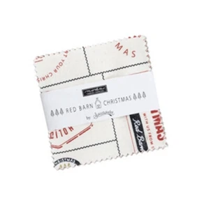 Moda Red Barn Christmas By Sweetwater  Plaid Script Red Barn Ditzy 100% Cotton - Picture 1 of 4