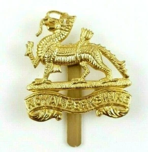 Royal Berkshire Regiment Militär gold eloxiertes Mützenabzeichen Staybrite - Firmin  - Bild 1 von 3