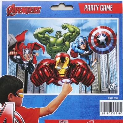 Avengers Game Marvel Superhero Birthday Party Children Pin a Tail on a Donkey - Изображение 1 из 4