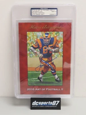 2016 历史亲笔签名足球艺术汤姆·麦克 #5/50 PSA 9 自动级 — 第 1/3 张图片