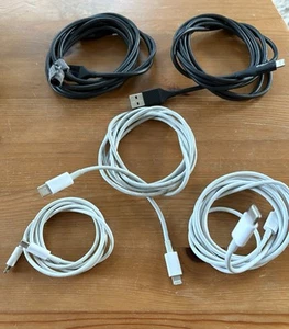 USB C/USB To thunderbolt Charging Cables Qty 5 - Picture 1 of 1