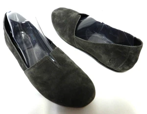 Born Sebra Suede comfort flats slip on gray Loafers Cushioned Women Size Sz 10 - Picture 1 of 14