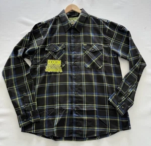 Dixxon Flannel The Infectious Grooves Shirt Men 2XT Plaid Button Up Long Sleeve - Picture 1 of 13