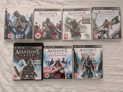 Assassin’s Creed PS3 Games Bundle 2 3 Revelations Rogue Brotherhood Black Flag - Image 1 of 2