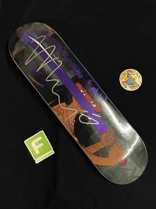 RARE SIGNED Manny Santiago Purple Foil Taina Skateboard Deck AUTOGRAPHED - Picture 1 of 7